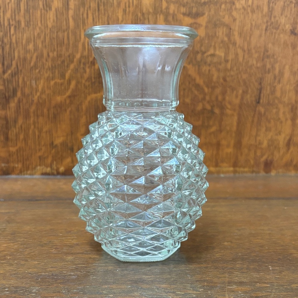 Vintage FTD Pineapple Glass Vase